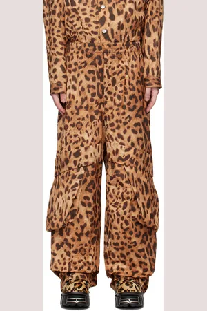We11 Done & Tan Allover Printed Cargo Pants