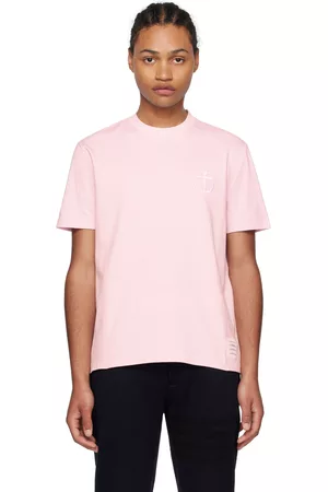 Thom Browne Men T-shirts - Pink Anchor T-Shirt