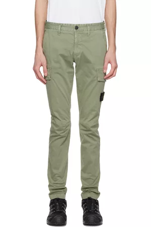 Stone Island Men Cargo Pants - Green Patch Cargo Pants