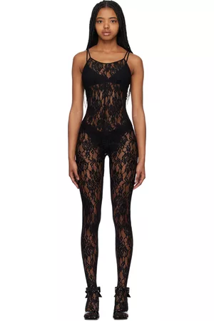 We11 Done Women Jumpsuits - Black Pattern Jumpsuit