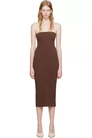 Gil Rodriguez Women Midi Dresses - Brown 'The Tube' Midi Dress