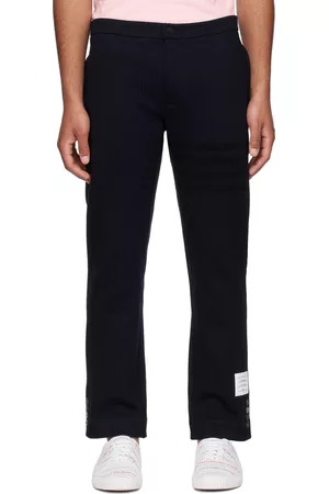 Thom Browne Men Pants - Navy 4-Button Trousers