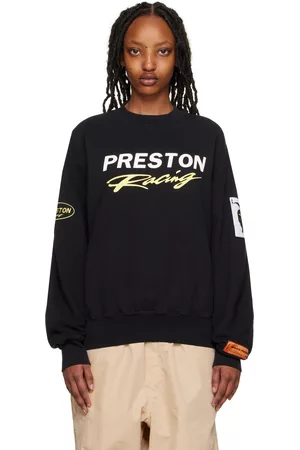 Heron Preston Women Sweatshirts - Black 'Preston Racing' Sweatshirt