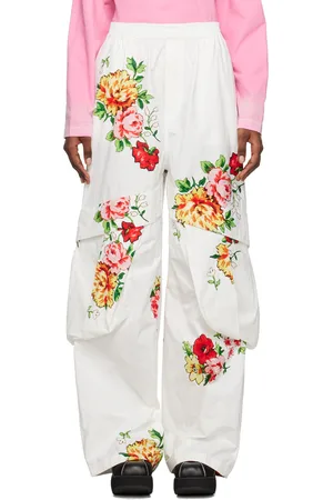 We11 Done White Paneled Trousers