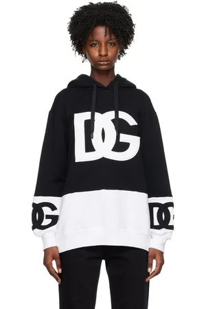 Dolce & Gabbana Black & White Appliqué Hoodie