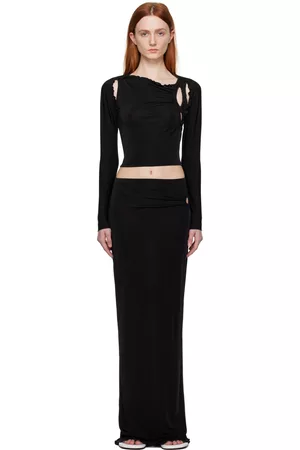 TYRELL Women Midi Skirts - SSENSE Exclusive Black Camisole & Midi Skirt Set