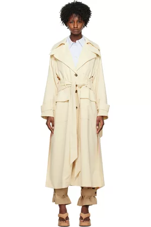 REMAIN Birger Christensen Women Trench Coats - Yellow Belted Trench Coat