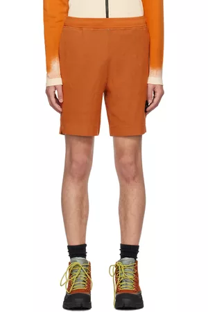 Stone Island Men Shorts - Orange Garment-Dyed Shorts