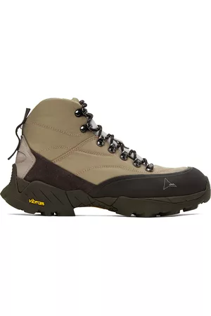 ROA Men Boots - Taupe & Brown Andreas Strap Boots