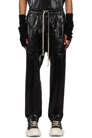 Rick Owens Black Drawstring Cargo Pants