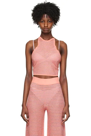 REMAIN Birger Christensen Orange Self-Tie Tank Top