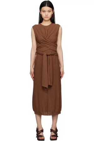 LEMAIRE Women Midi Dresses - Brown Knotted Midi Dress