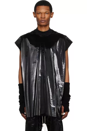 Rick Owens Men Tank Tops - Black Sleeveless T-Shirt