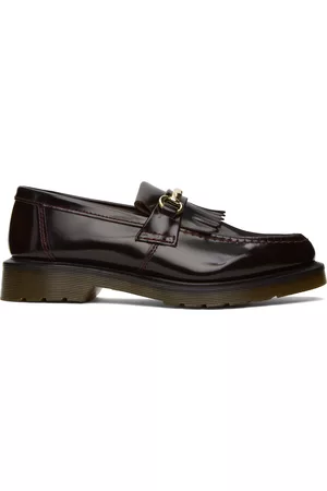 Dr. Martens Men Loafers - Burgundy Adrian Snaffle Smooth Kiltie Loafers