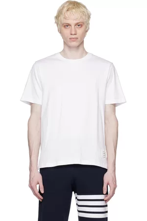 Thom Browne Men T-shirts - White Side Slit T-Shirt