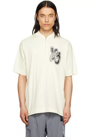 Y-3 Men T-shirts - Off-White Half-Zip T-Shirt