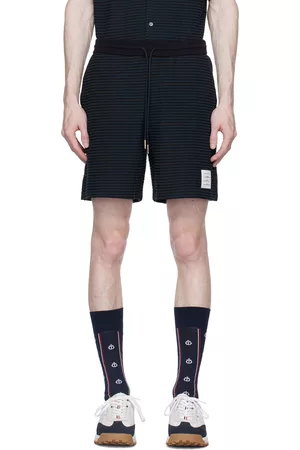Thom Browne Men Shorts - Navy University Summer Shorts