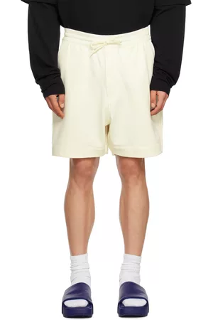 Y-3 Men Shorts - Off-White Drawstring Shorts