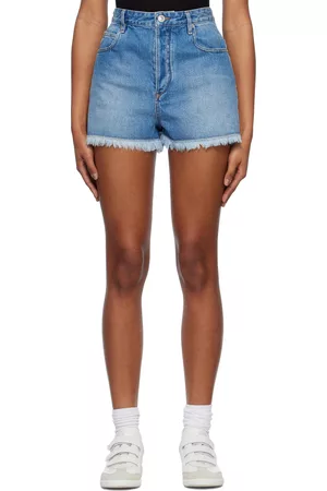 Isabel Marant Women Shorts - Blue Lesia Denim Shorts