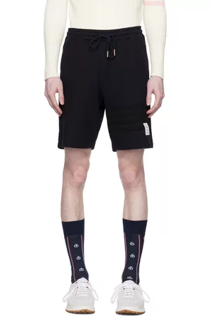 Thom Browne Men Shorts - Navy University Shorts