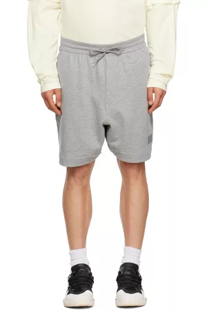 Y-3 Men Shorts - Gray Drawstring Shorts