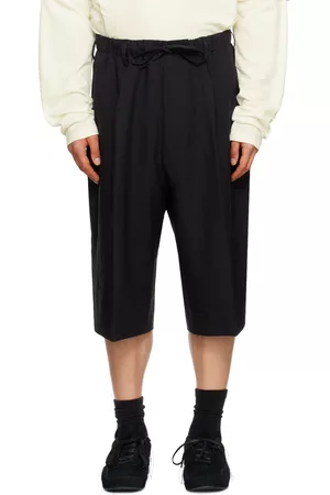 Y-3 Men Shorts - Black Loose-Fit Shorts