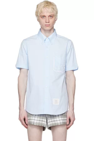 Thom Browne Men Shirts - Blue Rope And Anchor Shirt