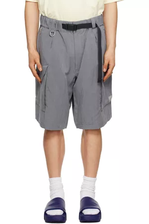 Y-3 Men Shorts - Gray Crinkle Shorts
