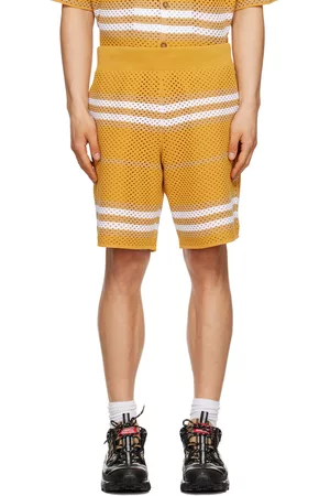 Burberry Men Shorts - Yellow Striped Shorts