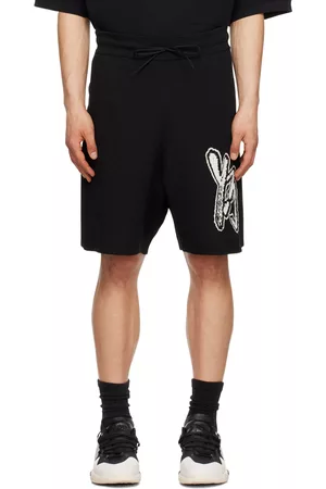 Y-3 Men Shorts - Black Brushstroke Shorts