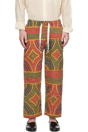 Kartik Research Yellow & Green Drawstring Trousers