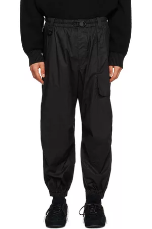 Y-3 Men Cargo Pants - Black Cuffed Cargo Pants
