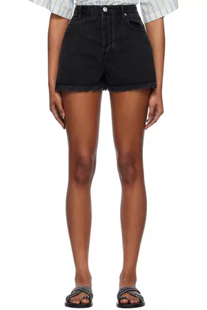 Isabel Marant Women Shorts - Black Lesia Denim Shorts