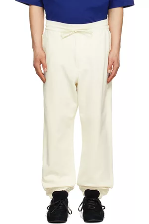 Y-3 Men Trousers - Off-White Drawstring Sweatpants