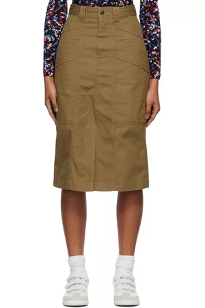 Isabel Marant Women Midi Skirts - Khaki Prime Midi Skirt