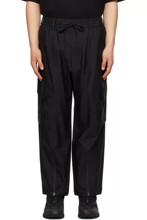 Y-3 Men Cargo Pants - Black Workwear Cargo Pants