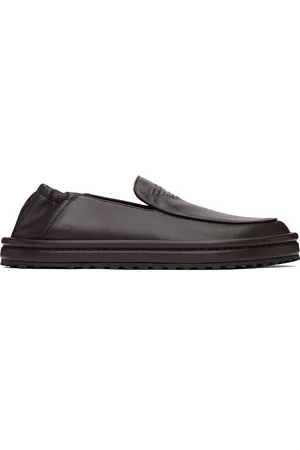 Emporio Armani Men Loafers - Brown Collapsible Heel Loafers