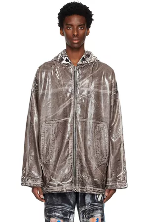Diesel Men Denim Jackets - Brown D-Spark-Fsc Jacket
