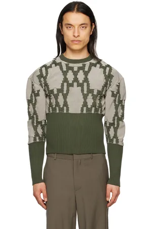 Steven Passaro Green Textured Crewneck