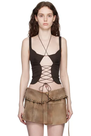 KNWLS Brown Ray Tank Top