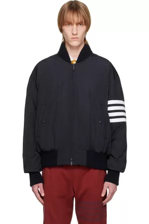 Thom Browne Navy 4-Bar Down Jacket