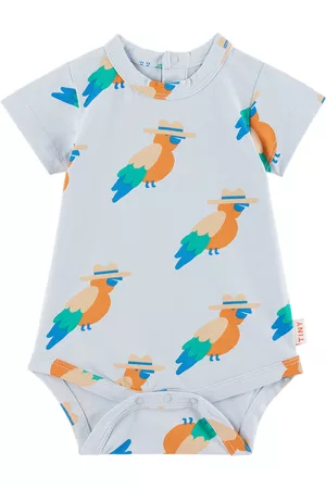 Tiny Cottons Rompers - Baby Blue Papagayo Bodysuit