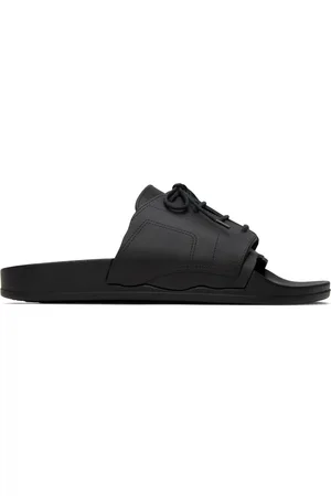 Maison Margiela Black Lace-Up Slides