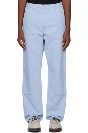 Carhartt Men Pants - Blue Double Knee Trousers