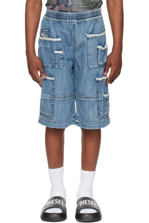 Diesel Kids Blue Piek Denim Shorts