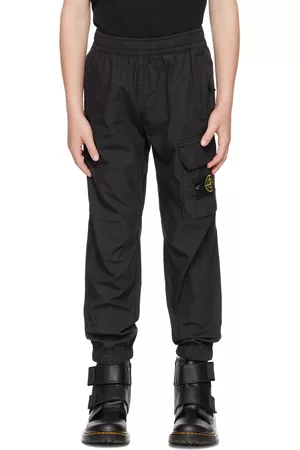 Stone Island Pants - Kids Black Flap Pocket Pants