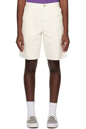 Carhartt Men Shorts - White Single Knee Shorts