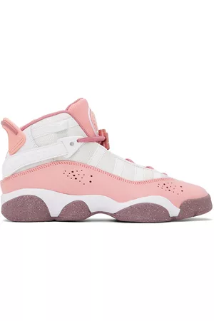 Nike Sneakers - Kids White & Pink Jordan 6 Rings Big Kids Sneakers