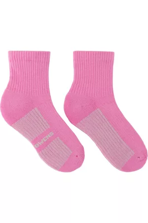 Rick Owens Socks - Kids Pink Jacquard Socks