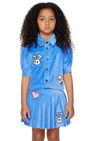 NZKidzzz Shirts - Kids Blue Pixel Bunny Shirt